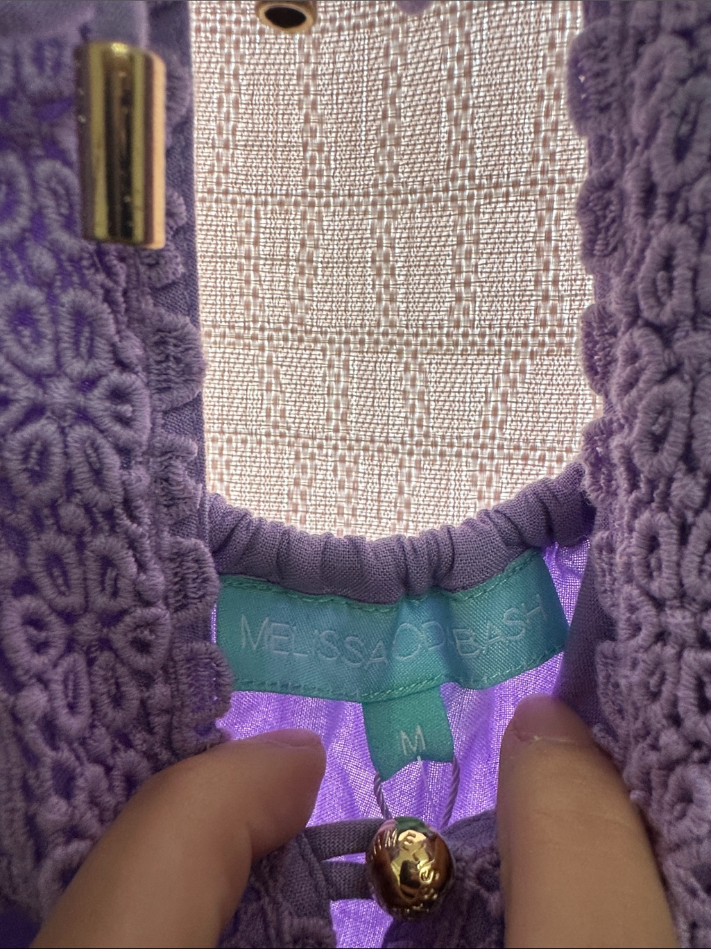 Melissa Odabash Purple Lace-Trim Spaghetti Strap Dress — image 3 of 3